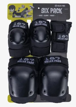 187 Killer Pads Black 6 Pack Pad Set
