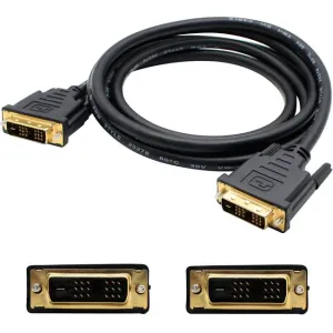 5Pk 6Ft Dvi-D Single Link (18 1 Pin) Male To Dvi-D Single Link (18 1 Pin) Male Black Cables For Resolution Up To 1920X1200 (Wuxga)