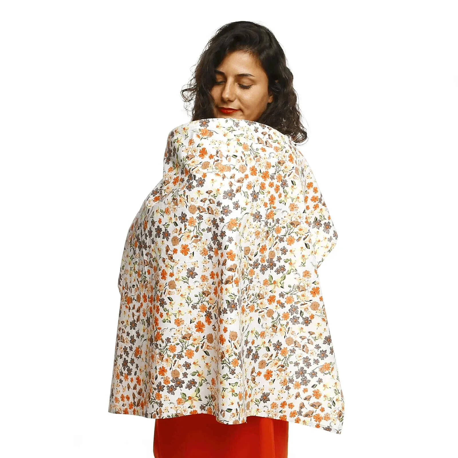 baby mom Zigzag Patterned Cotton Nursing Cover