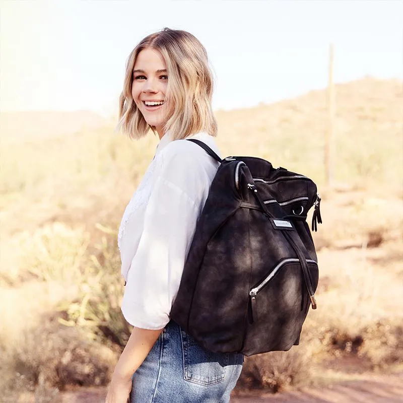Cinch Backpack in Midnight Leatherette