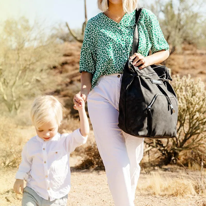 Cinch Backpack in Midnight Leatherette