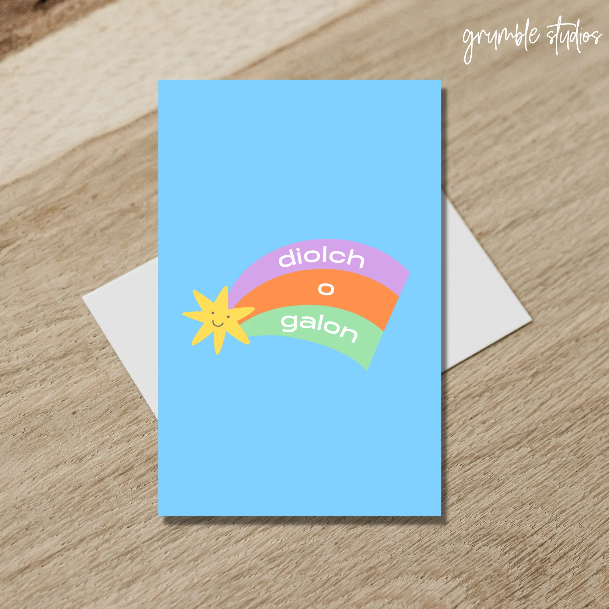Diolch o Galon Welsh Card