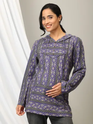 Euphoric Dazzle maternity and Nursing Hoodie Sweatshirt