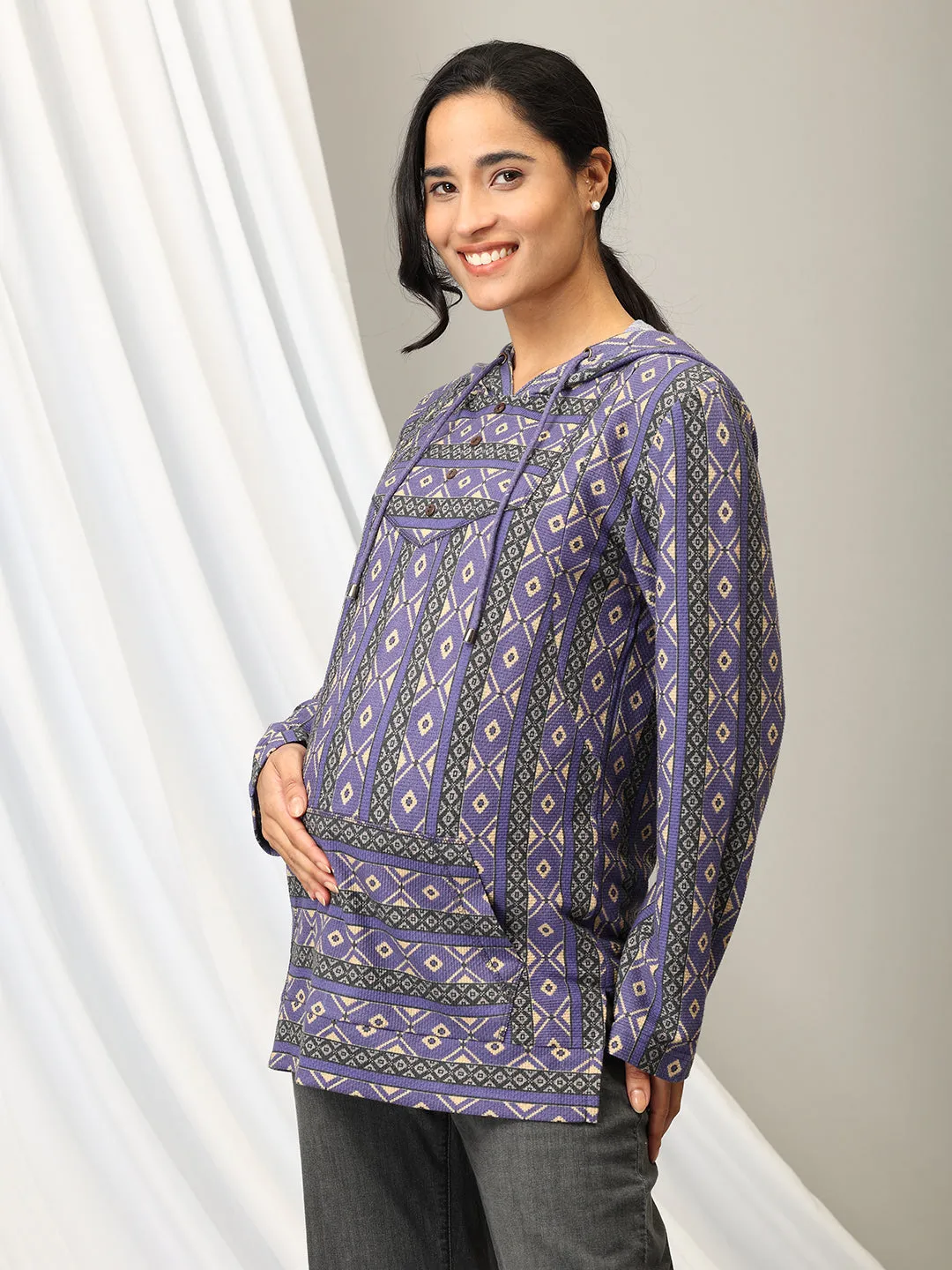 Euphoric Dazzle maternity and Nursing Hoodie Sweatshirt