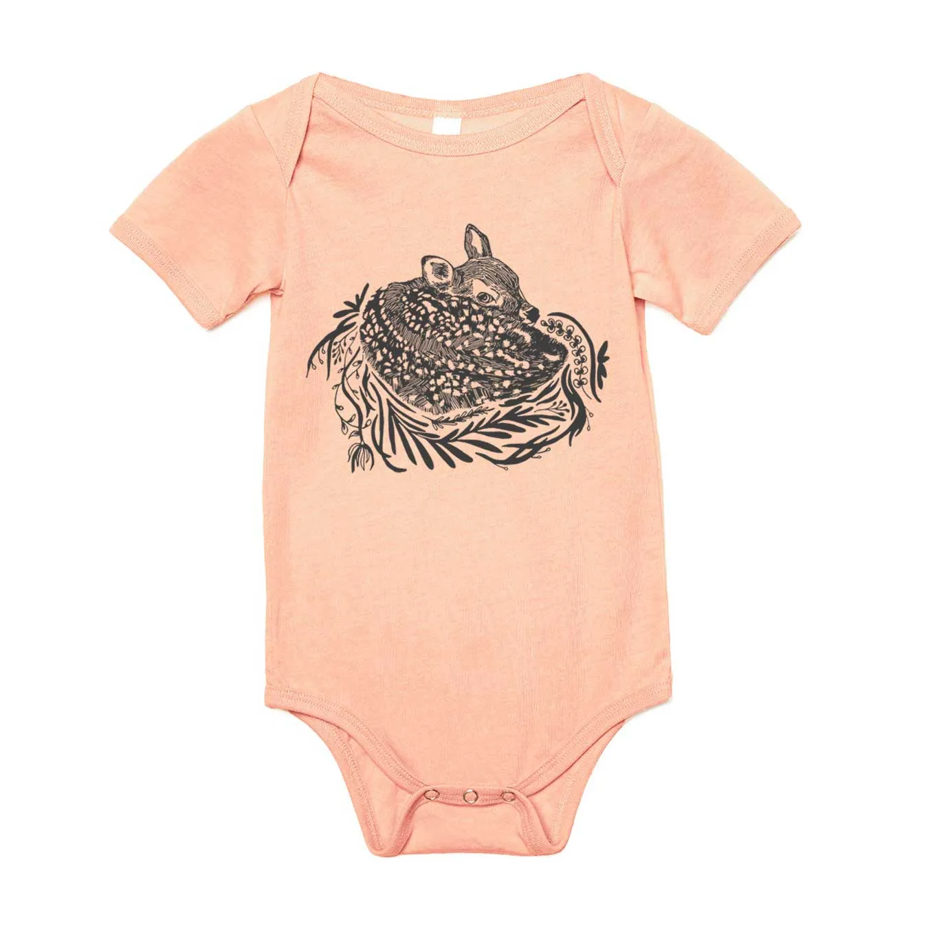 Fawn - Infant Triblend Onesie (Peach)