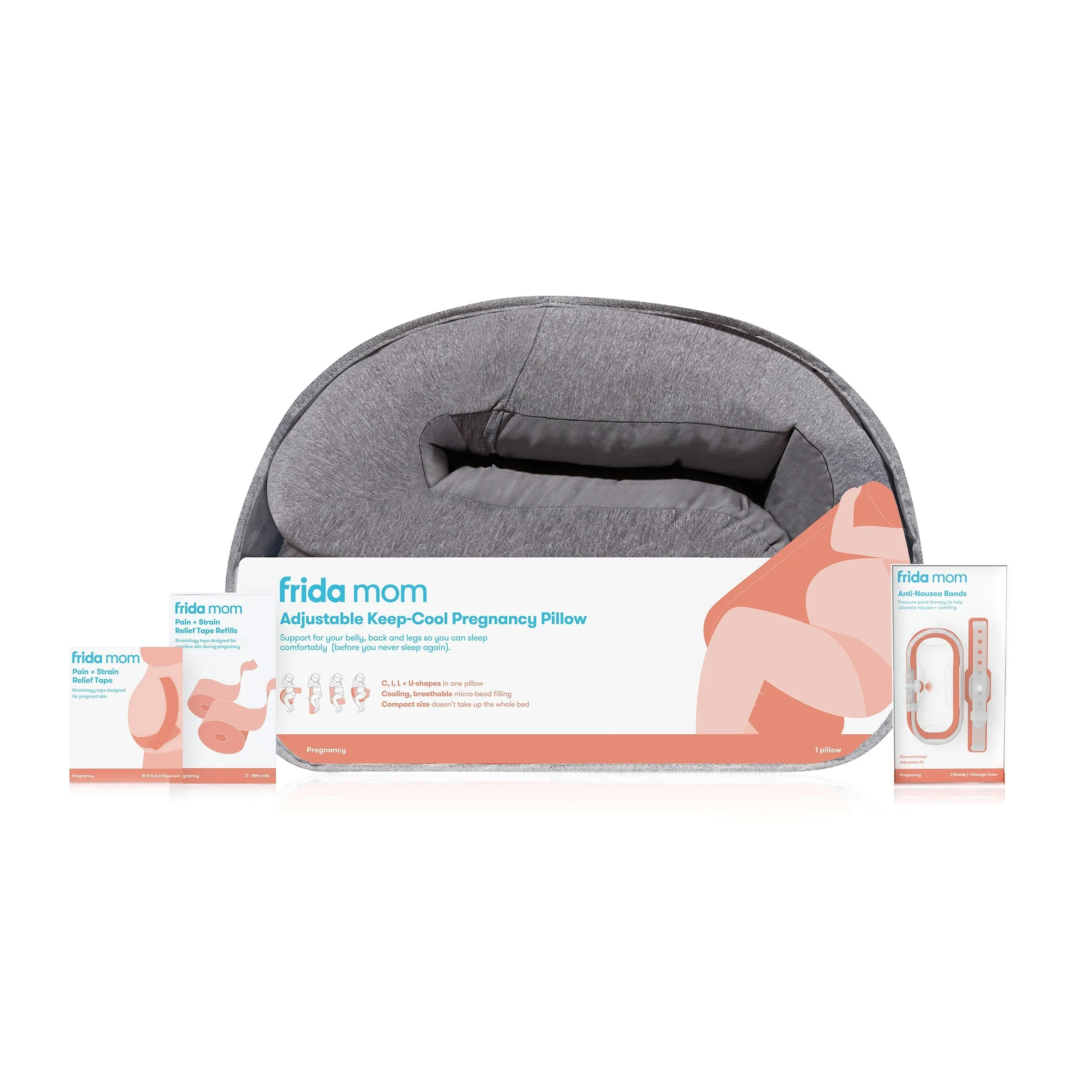 Frida Adjustable Keep-Cool Pregnancy Pillow