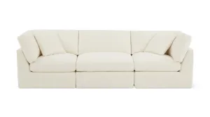 3-Piece Modular Sofa Get Together™ - Cream Linen, Standard Size