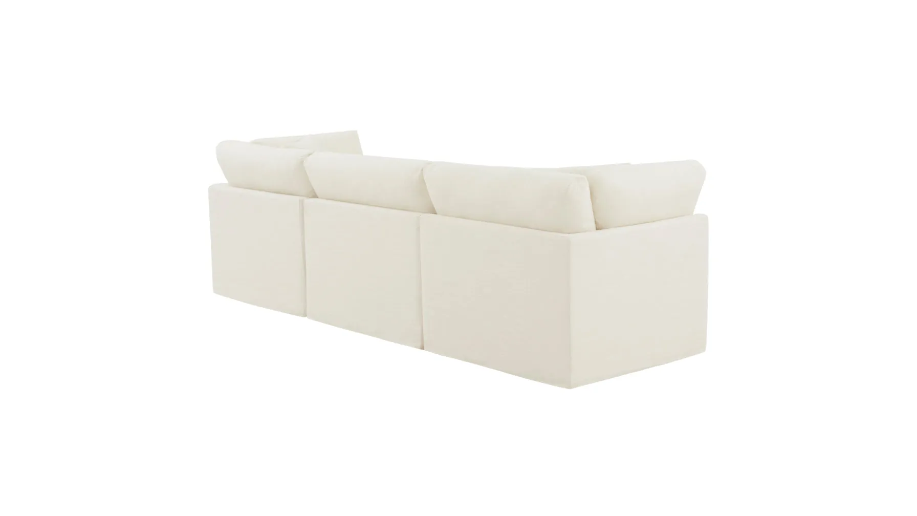 3-Piece Modular Sofa Get Together™ - Cream Linen, Standard Size
