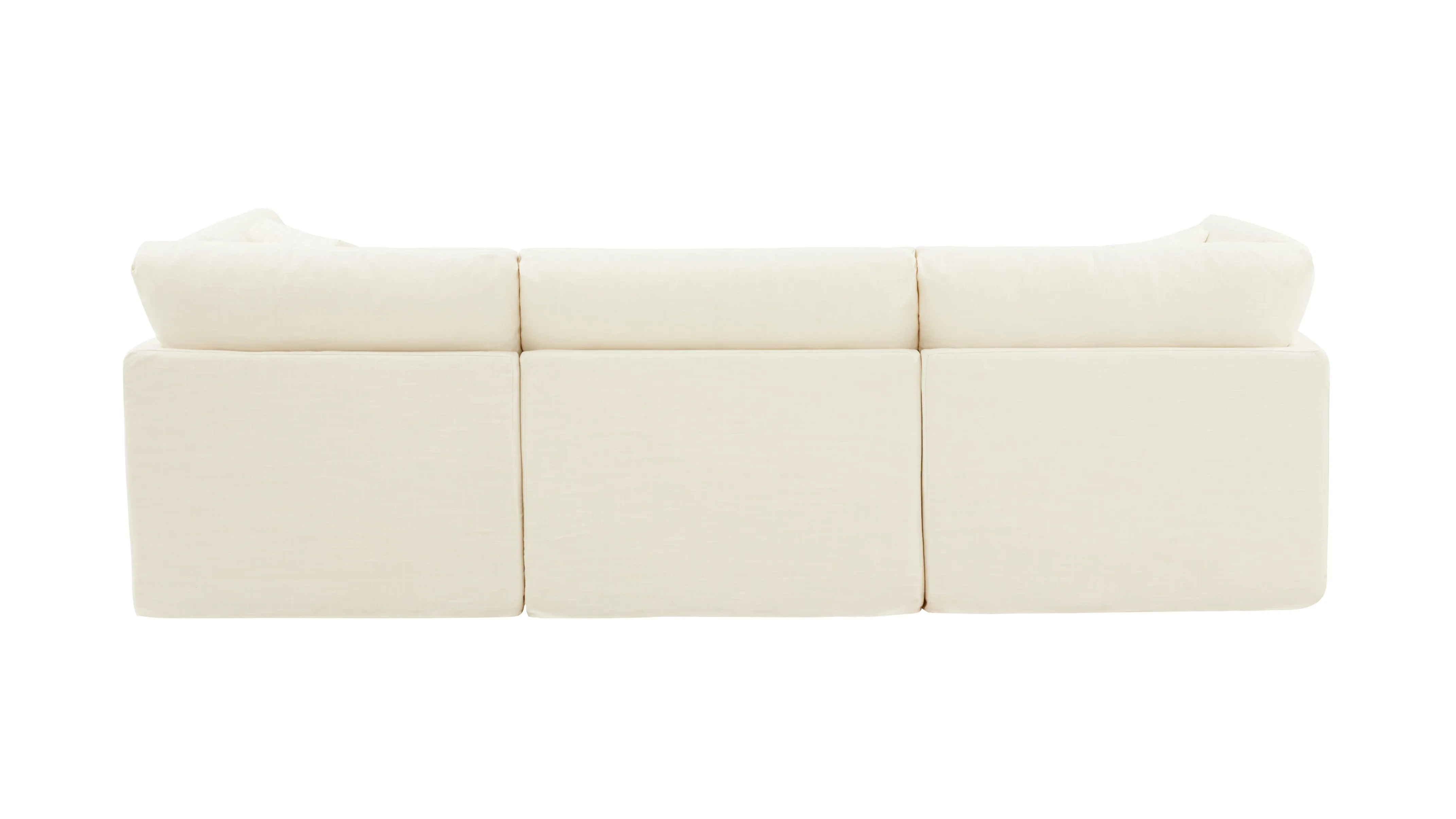3-Piece Modular Sofa Get Together™ - Cream Linen, Standard Size