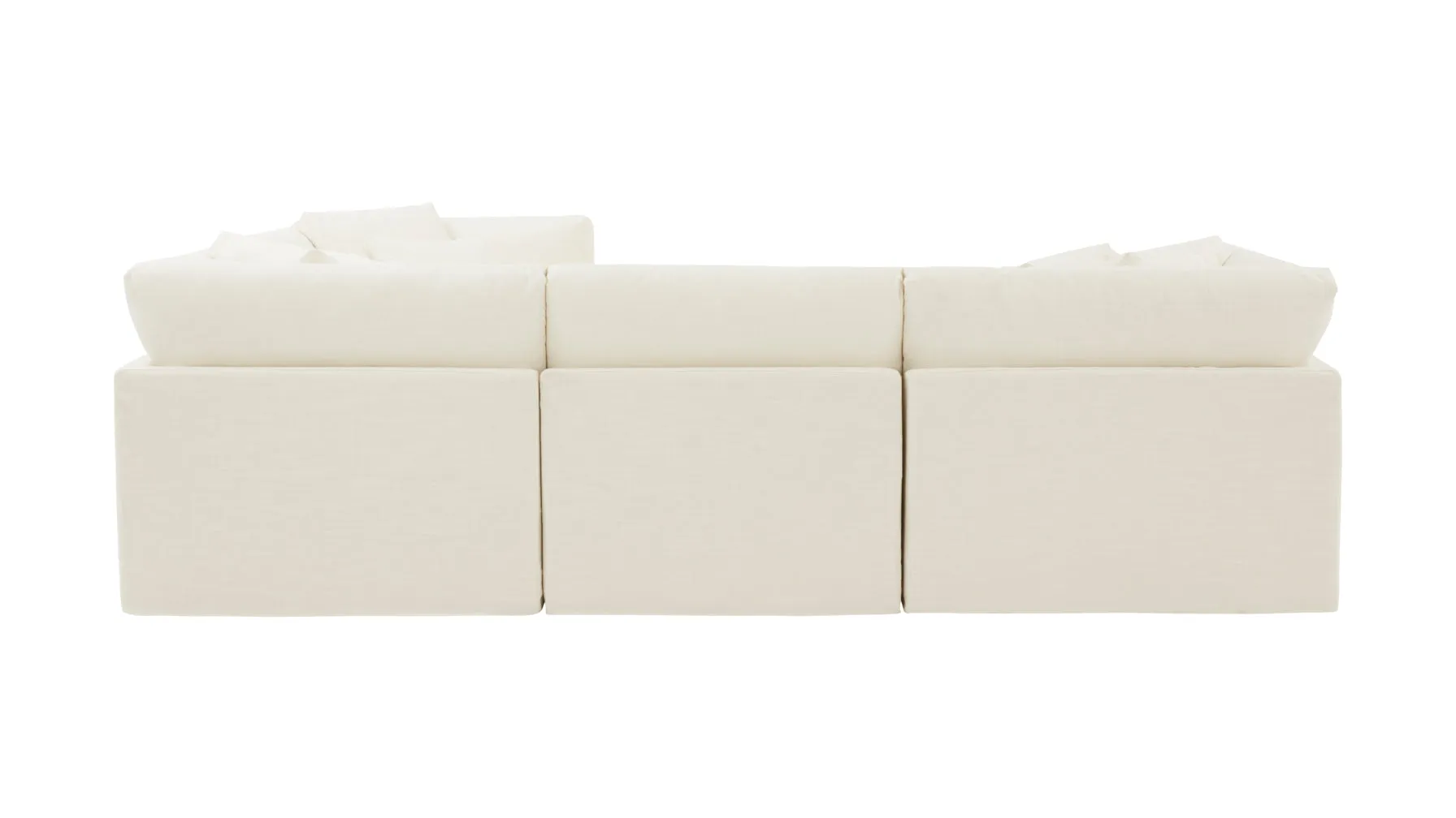 Get Together™ 4-Piece Modular Sectional Closed, Large, Cream Linen