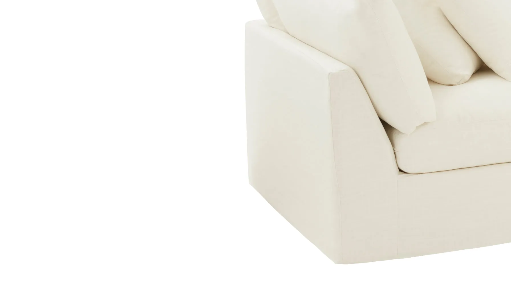 Get Together™ 4-Piece Modular Sectional Closed, Large, Cream Linen