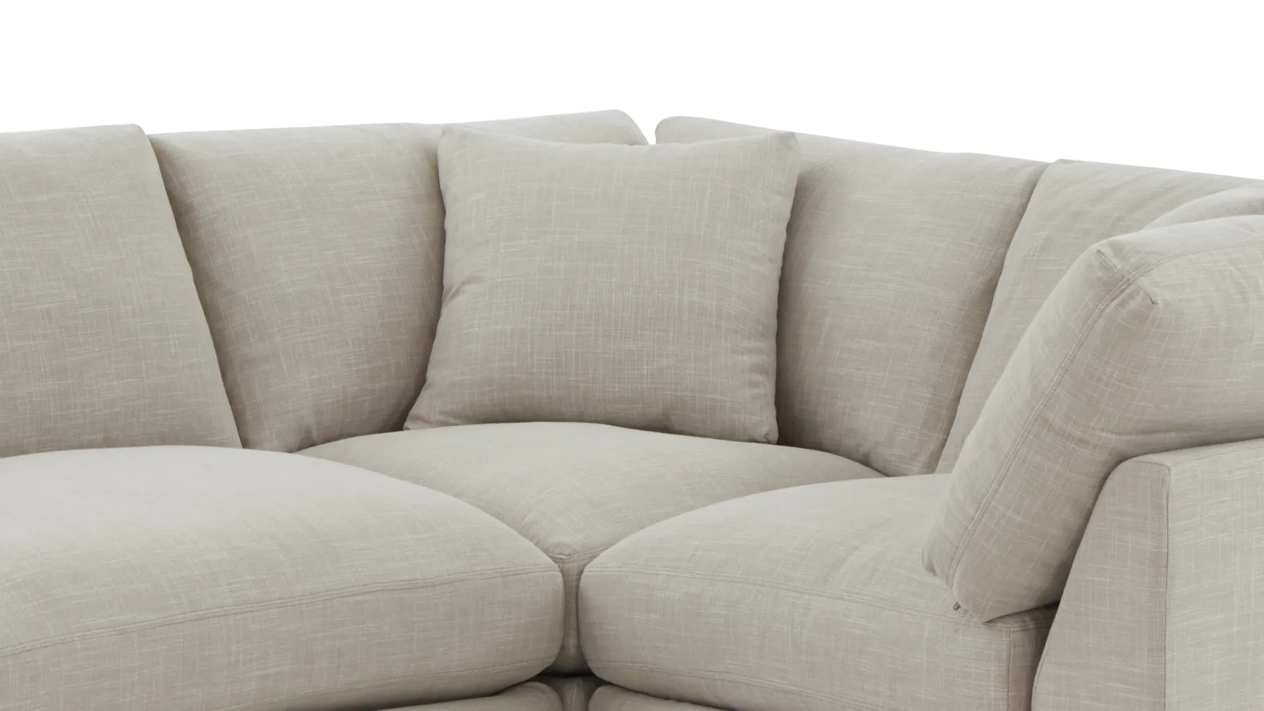 Get Together™ 4-Piece Modular Sectional Closed, Standard, Light Pebble