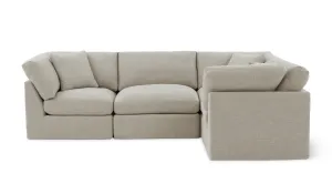 Get Together™ 4-Piece Modular Sectional Closed, Standard, Light Pebble