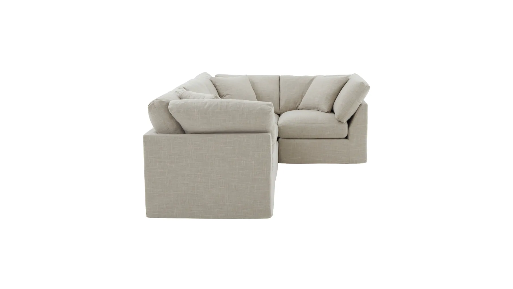 Get Together™ 4-Piece Modular Sectional Closed, Standard, Light Pebble