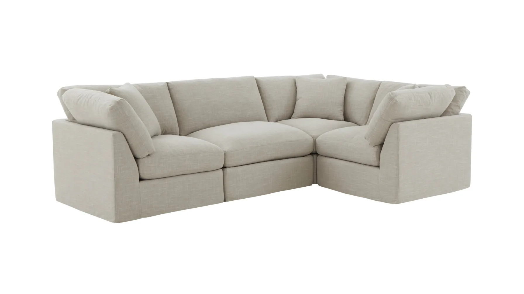 Get Together™ 4-Piece Modular Sectional Closed, Standard, Light Pebble