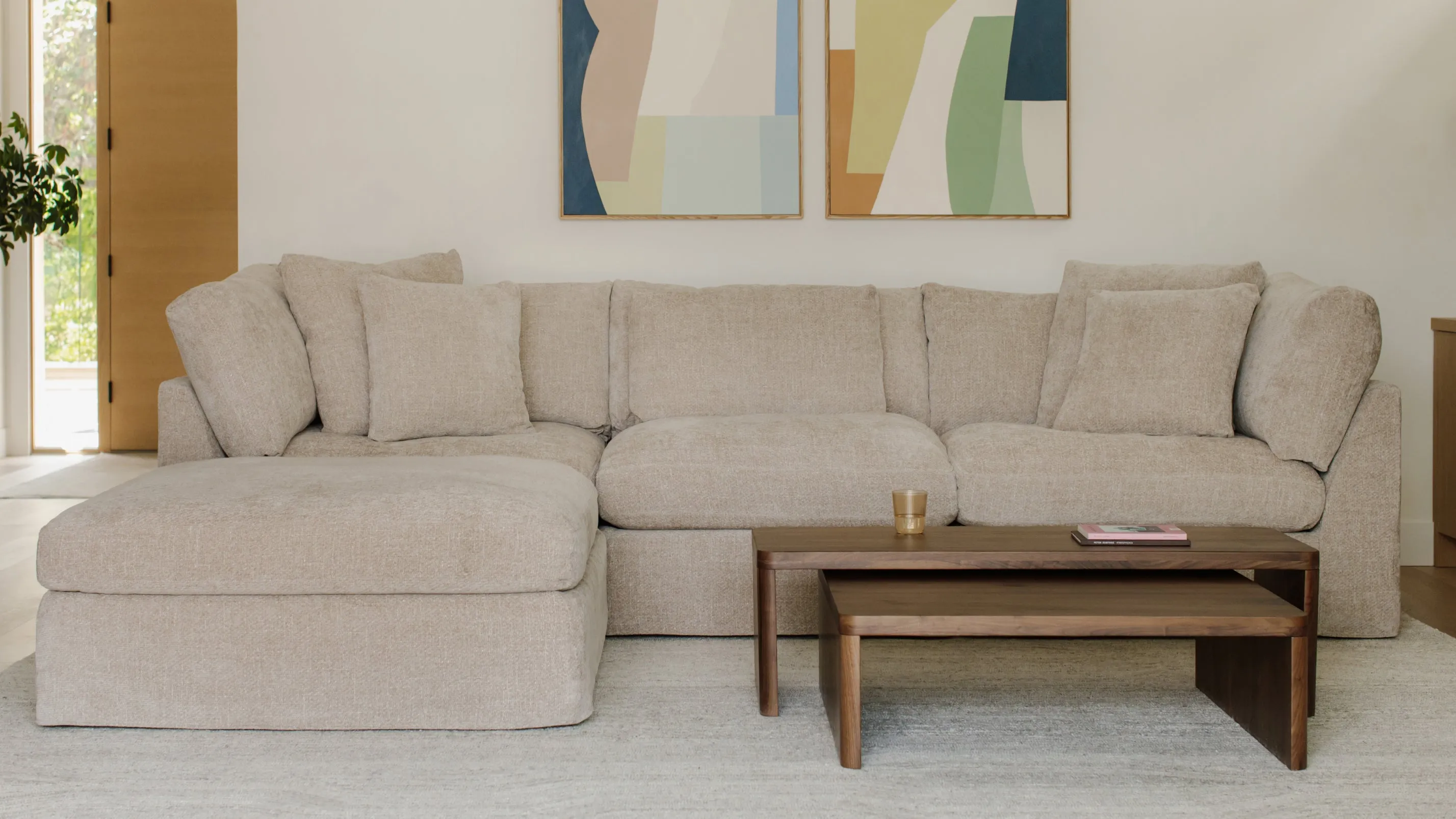 Get Together™ 5-Piece Modular Sectional Closed, Large, Champagne