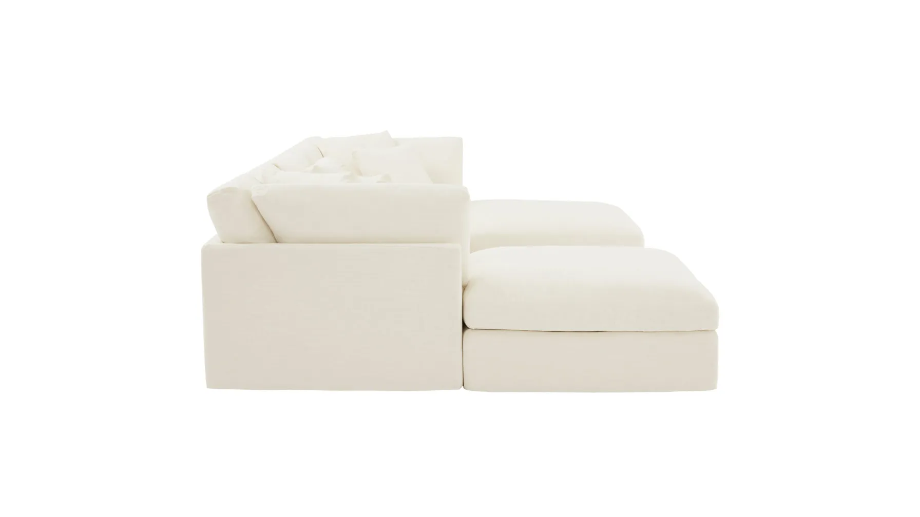 Get Together™ 5-Piece Modular U-Shaped Sectional, Large, Cream Linen