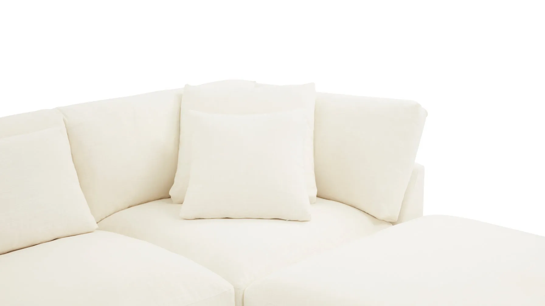 Get Together™ 5-Piece Modular U-Shaped Sectional, Large, Cream Linen