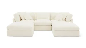 Get Together™ 5-Piece Modular U-Shaped Sectional, Large, Cream Linen