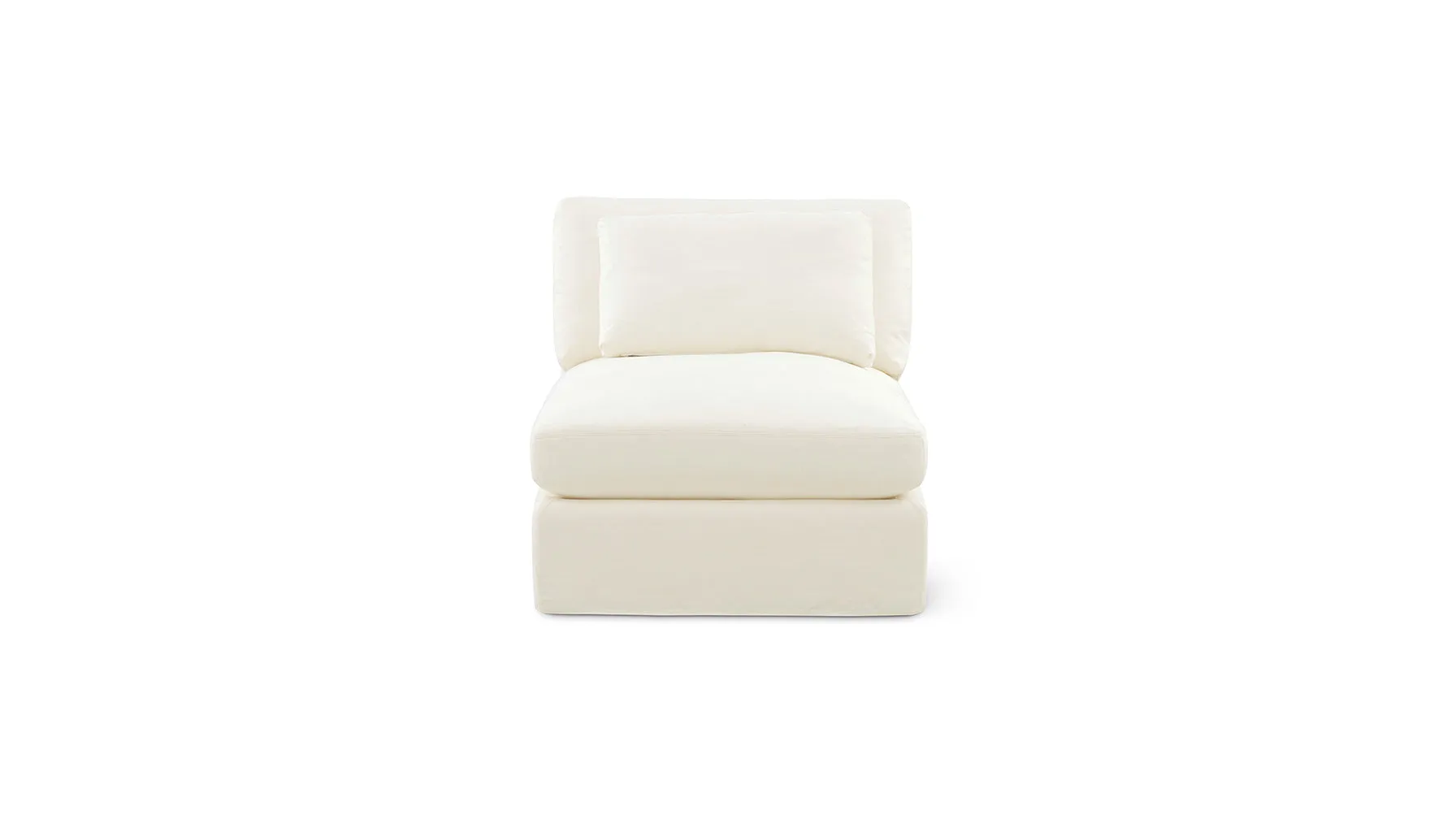 Get Together™ Armless Chair, Large, Cream Linen