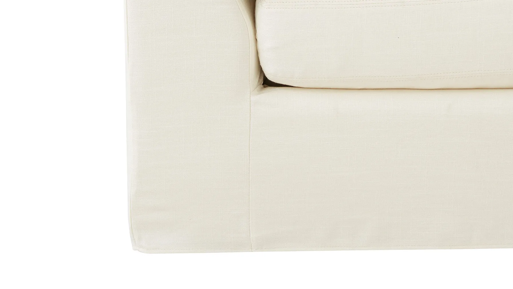 Get Together™ Armless Chair, Large, Cream Linen