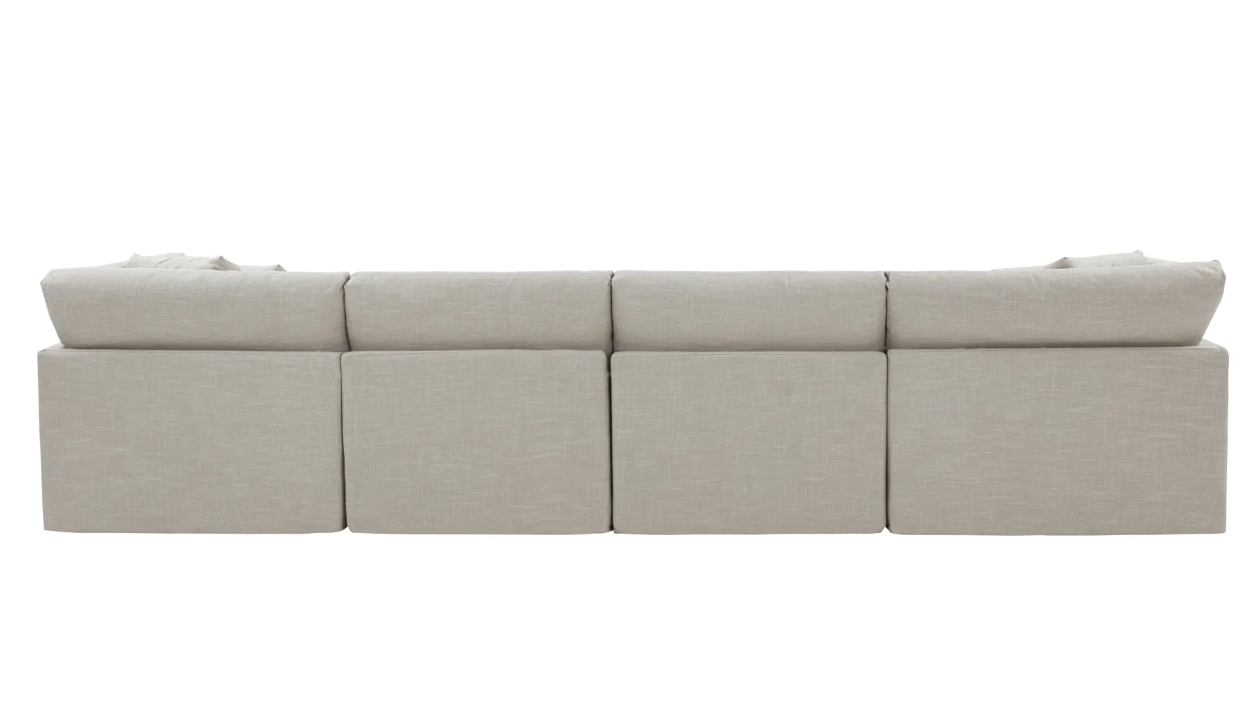 Get Together™ 6-Piece Modular U-Shaped Sectional, Large, Light Pebble