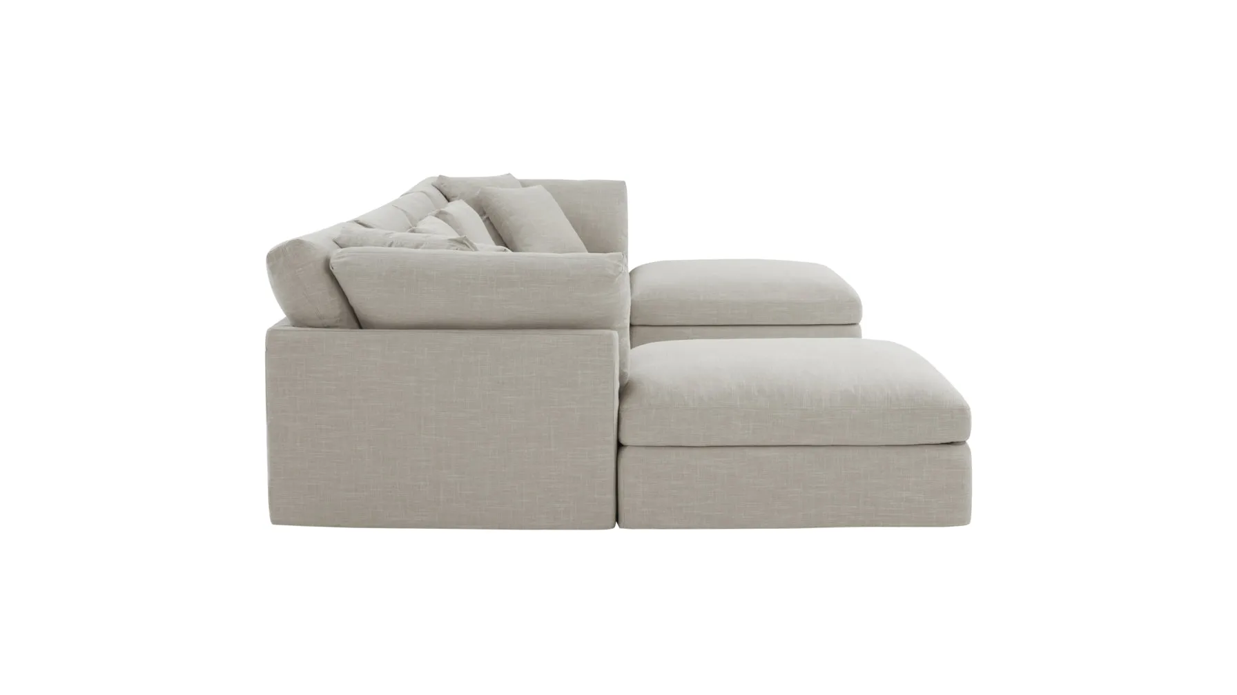 Get Together™ 6-Piece Modular U-Shaped Sectional, Large, Light Pebble