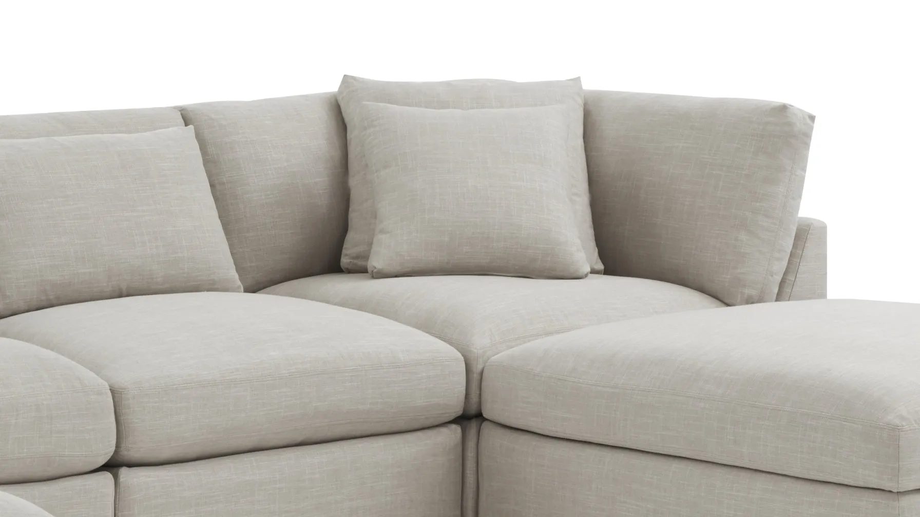Get Together™ 6-Piece Modular U-Shaped Sectional, Large, Light Pebble