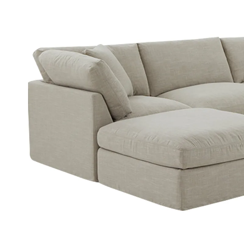 Get Together™ 6-Piece Modular U-Shaped Sectional, Large, Light Pebble