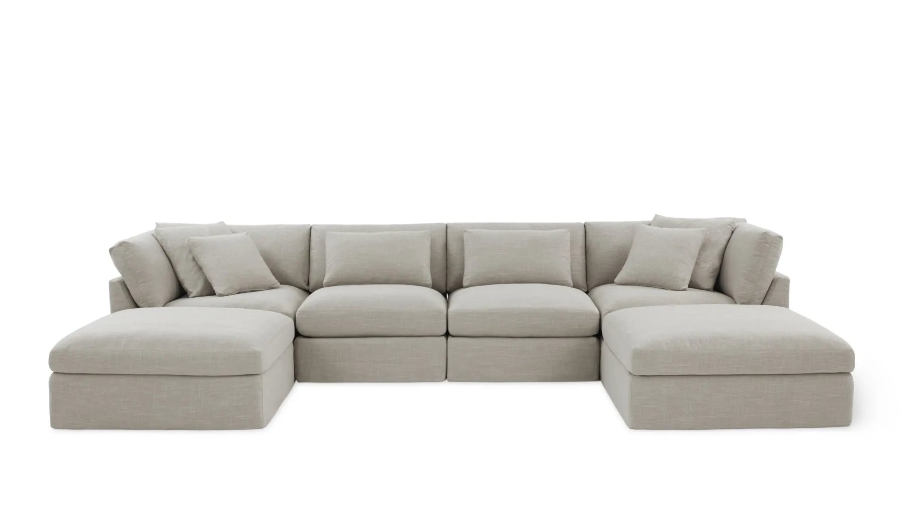 Get Together™ 6-Piece Modular U-Shaped Sectional, Large, Light Pebble