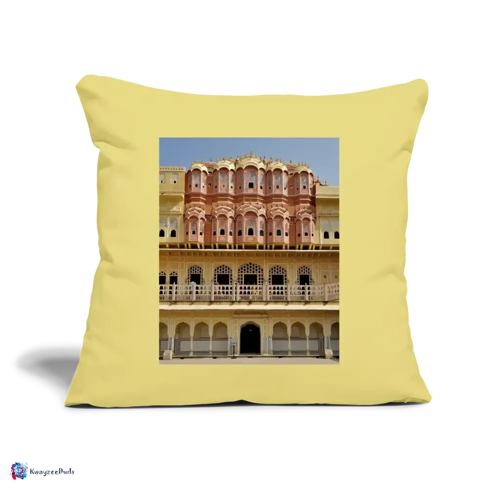 Hawa Mahal Throw Pillow Cover 18” x 18”