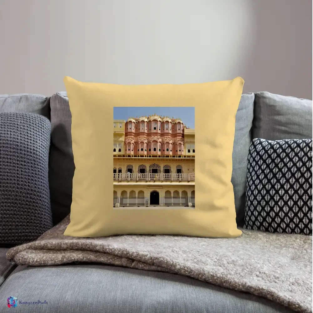 Hawa Mahal Throw Pillow Cover 18” x 18”