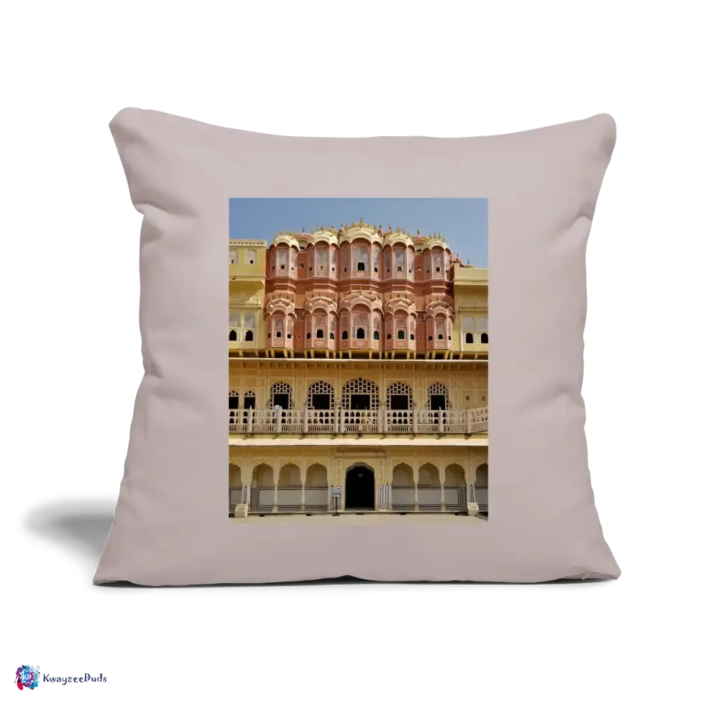 Hawa Mahal Throw Pillow Cover 18” x 18”