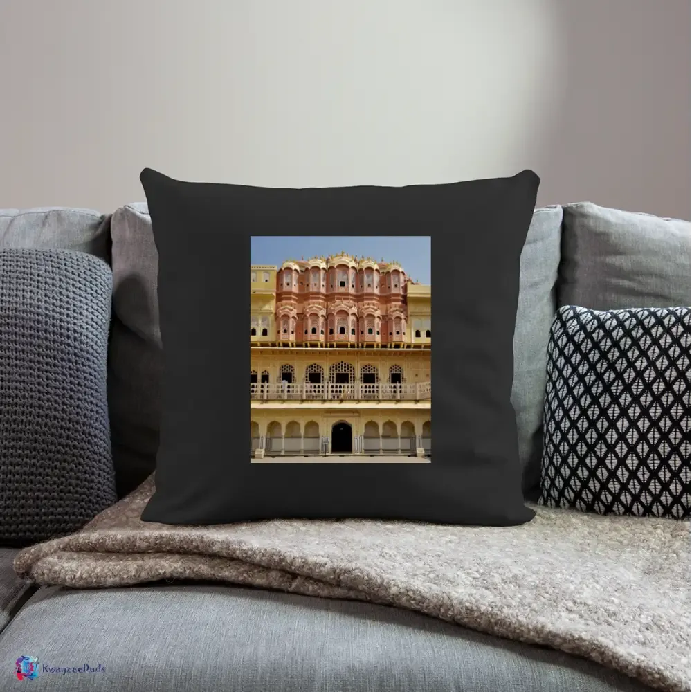 Hawa Mahal Throw Pillow Cover 18” x 18”