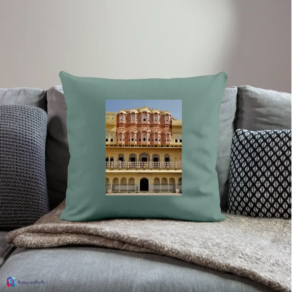 Hawa Mahal Throw Pillow Cover 18” x 18”