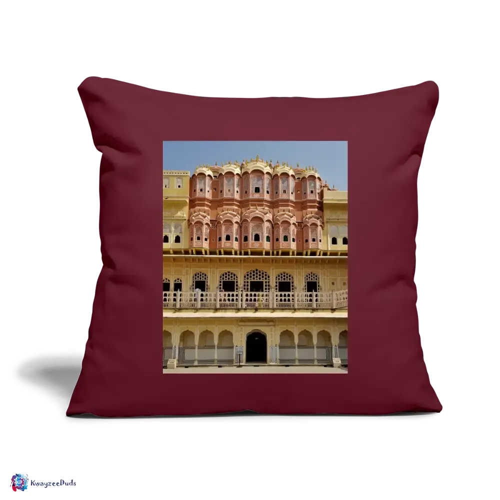 Hawa Mahal Throw Pillow Cover 18” x 18”