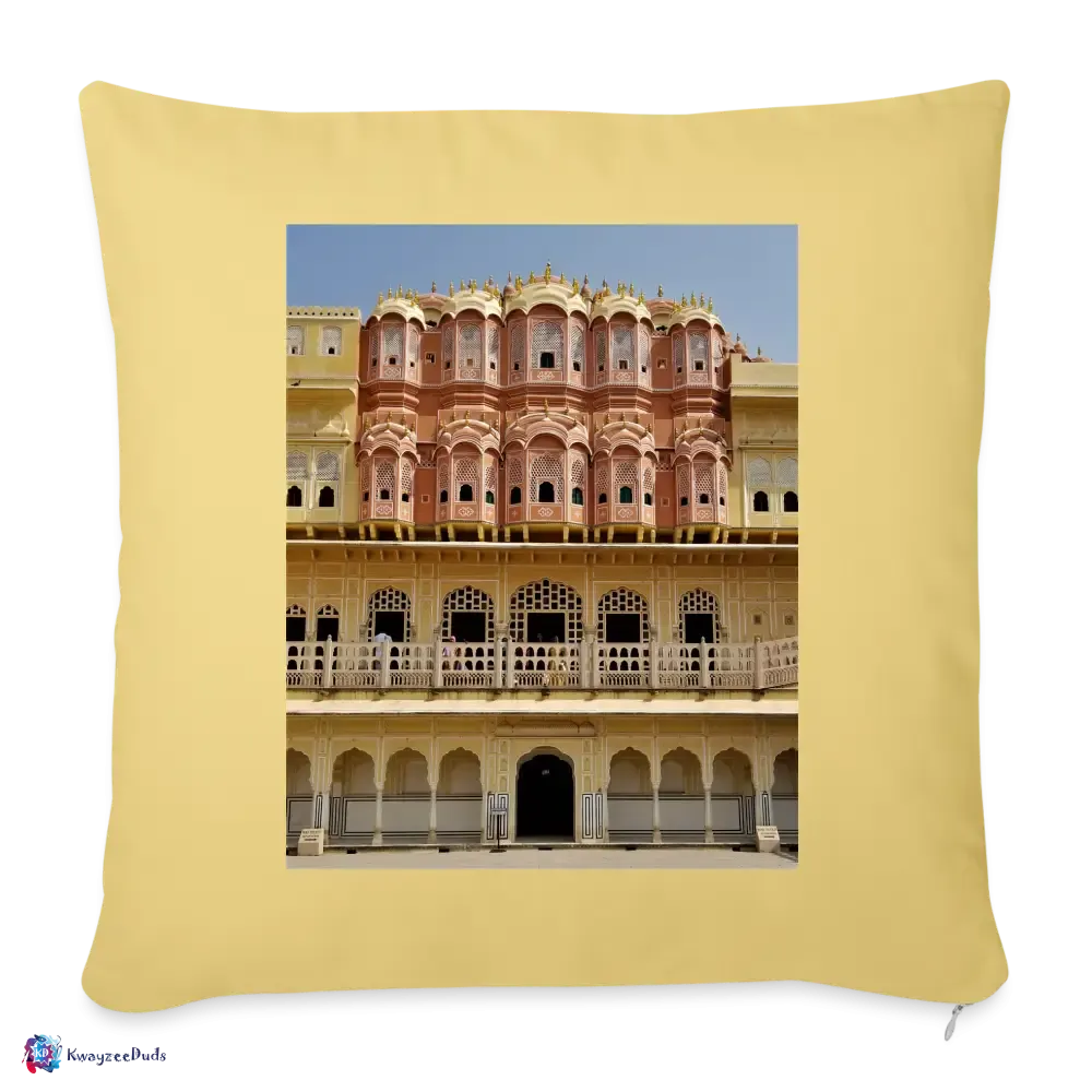 Hawa Mahal Throw Pillow Cover 18” x 18”