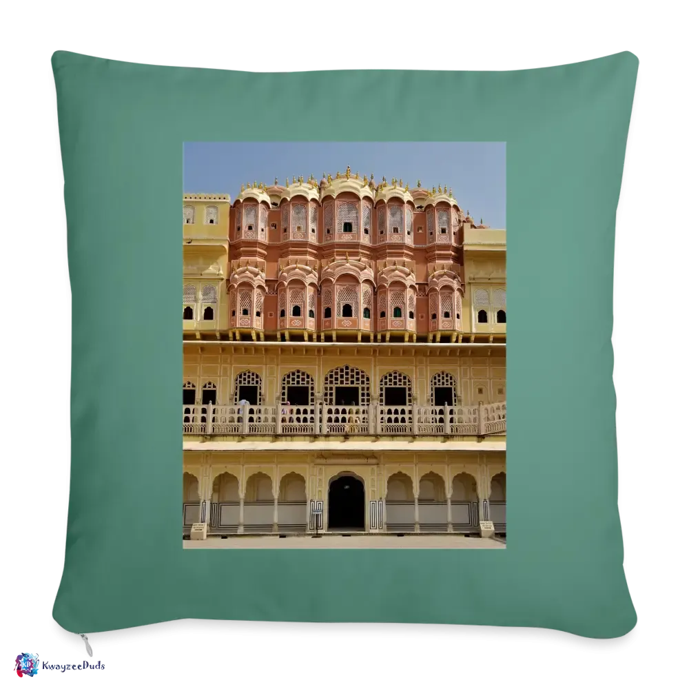 Hawa Mahal Throw Pillow Cover 18” x 18”