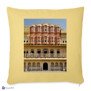 Hawa Mahal Throw Pillow Cover 18” x 18”