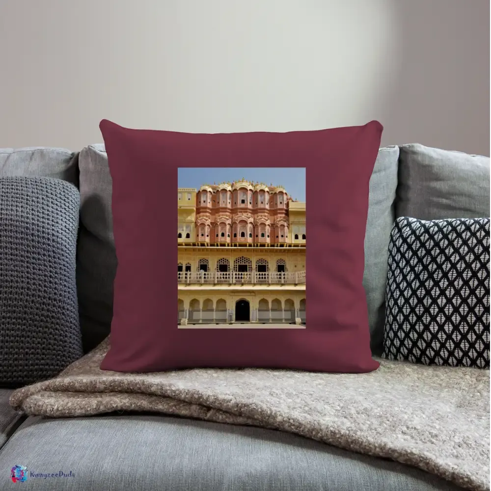 Hawa Mahal Throw Pillow Cover 18” x 18”