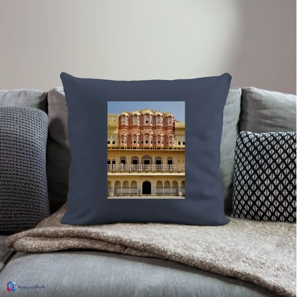 Hawa Mahal Throw Pillow Cover 18” x 18”