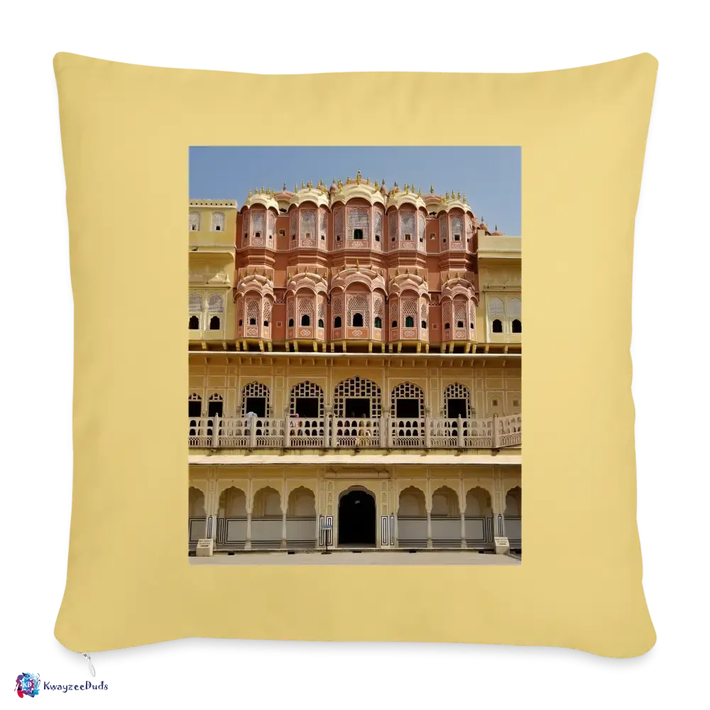 Hawa Mahal Throw Pillow Cover 18” x 18”