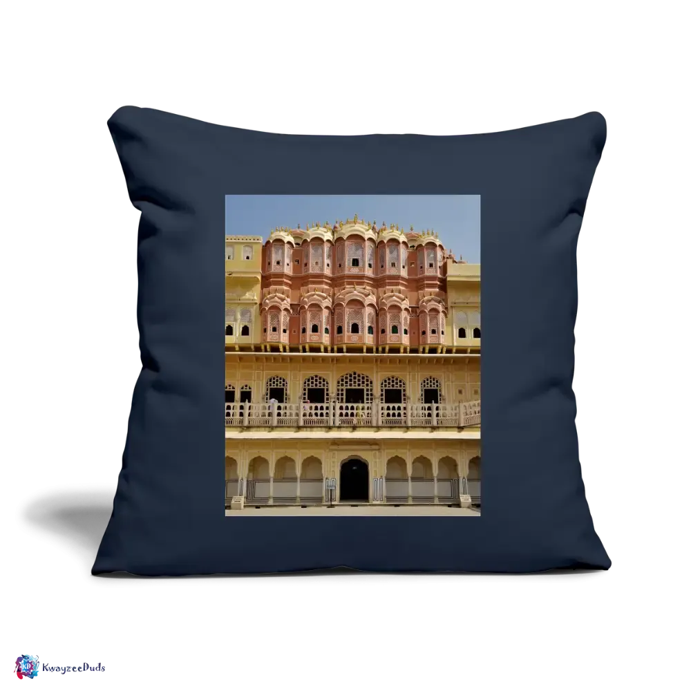 Hawa Mahal Throw Pillow Cover 18” x 18”