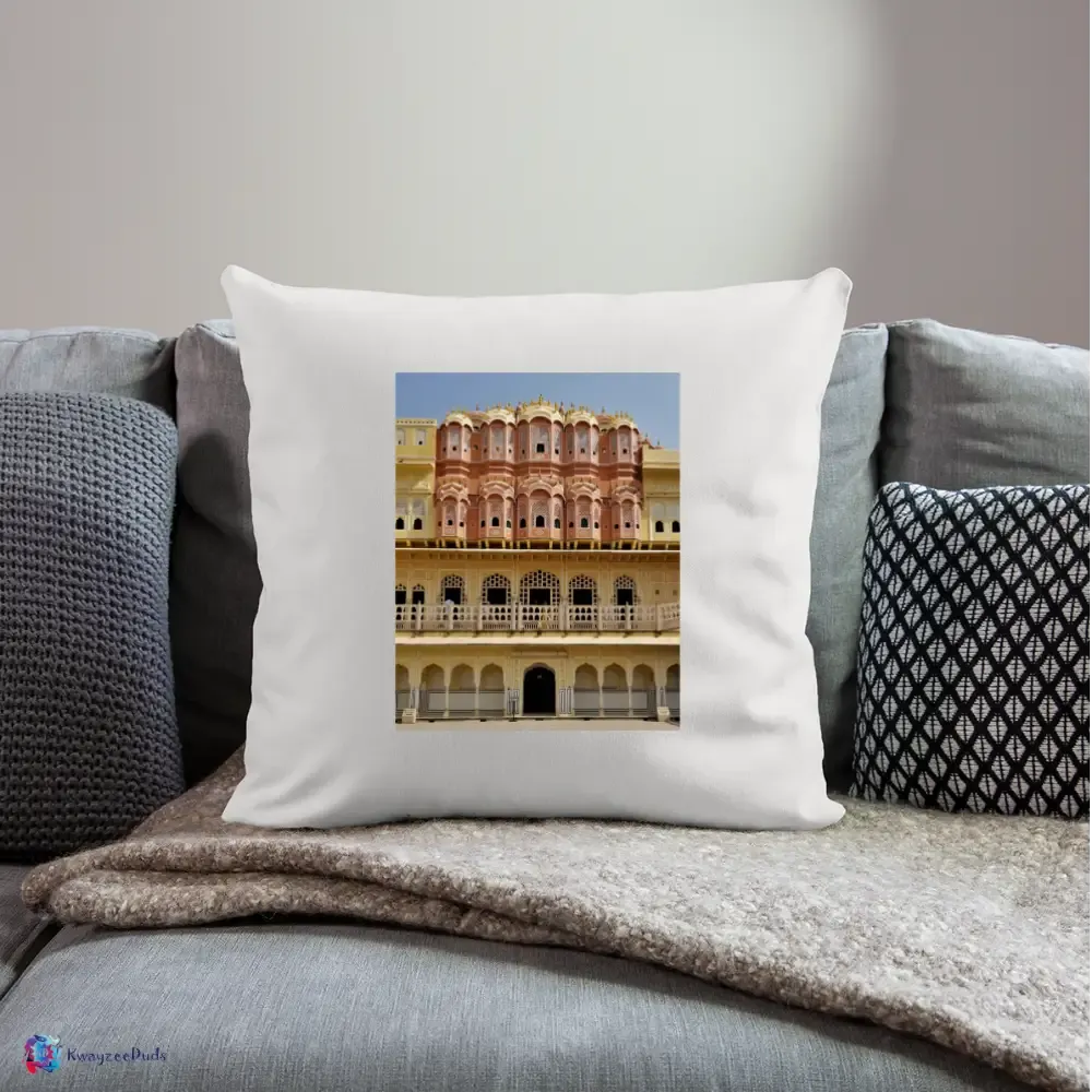 Hawa Mahal Throw Pillow Cover 18” x 18”