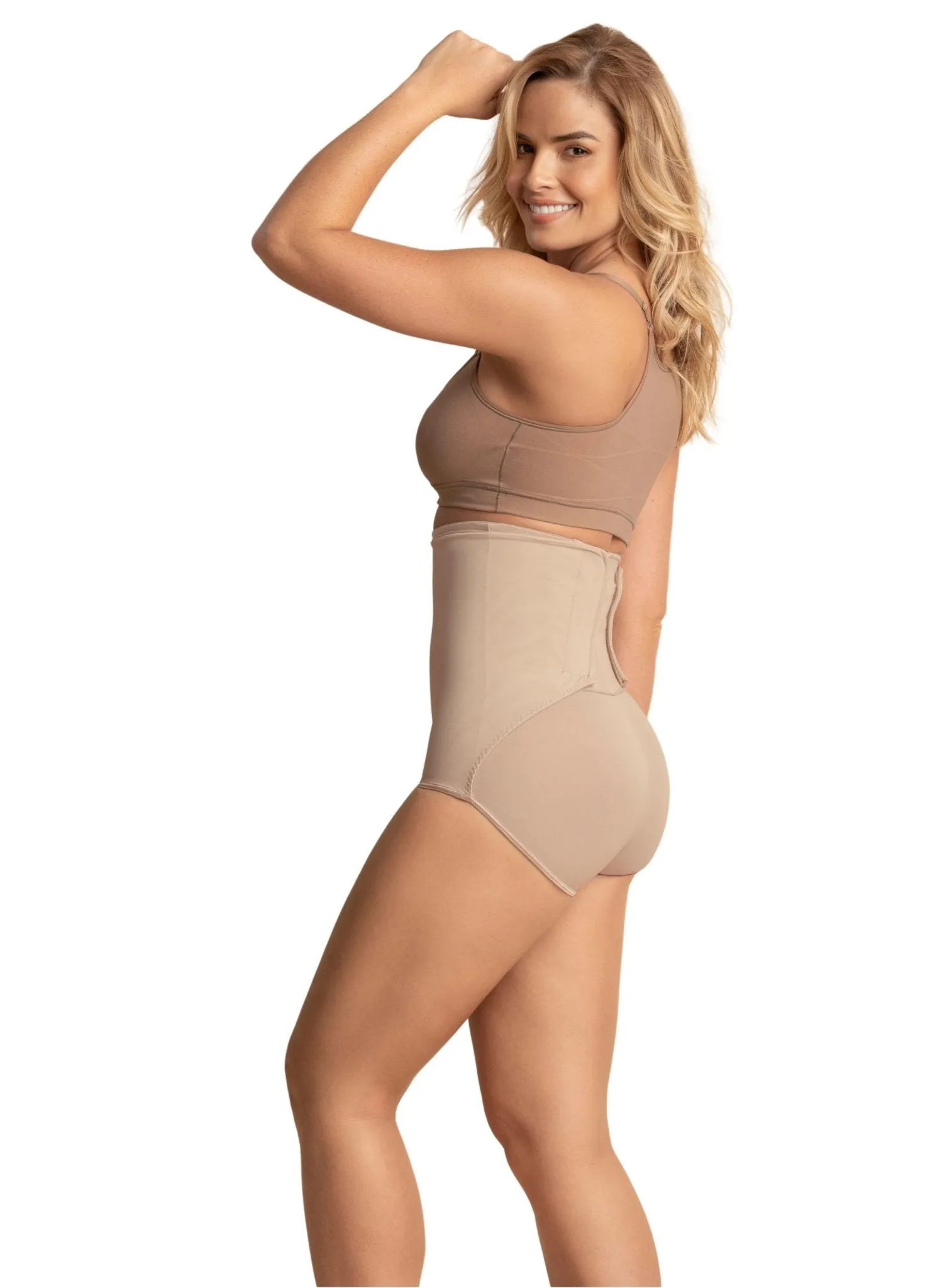 High-Waisted Postpartum Panty with Adjustable Belly Wrap for Natural or C-Section Birth