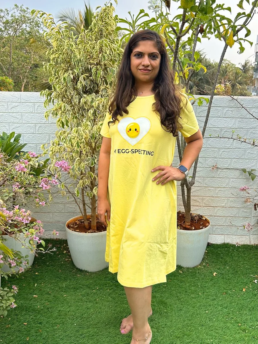 I am Eggspecting Oversized Maternity T Shirt Dress