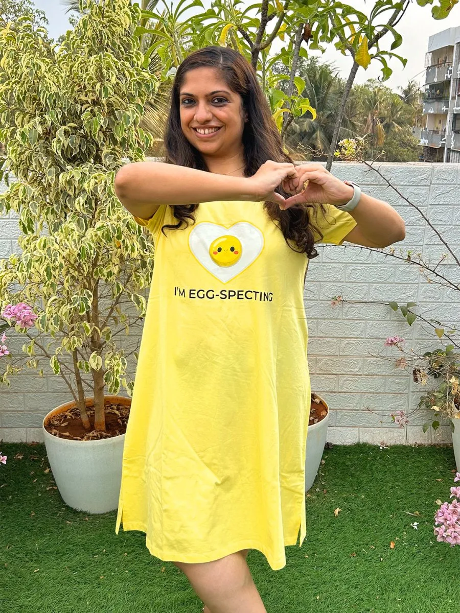 I am Eggspecting Oversized Maternity T Shirt Dress