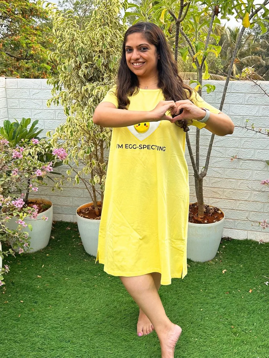I am Eggspecting Oversized Maternity T Shirt Dress