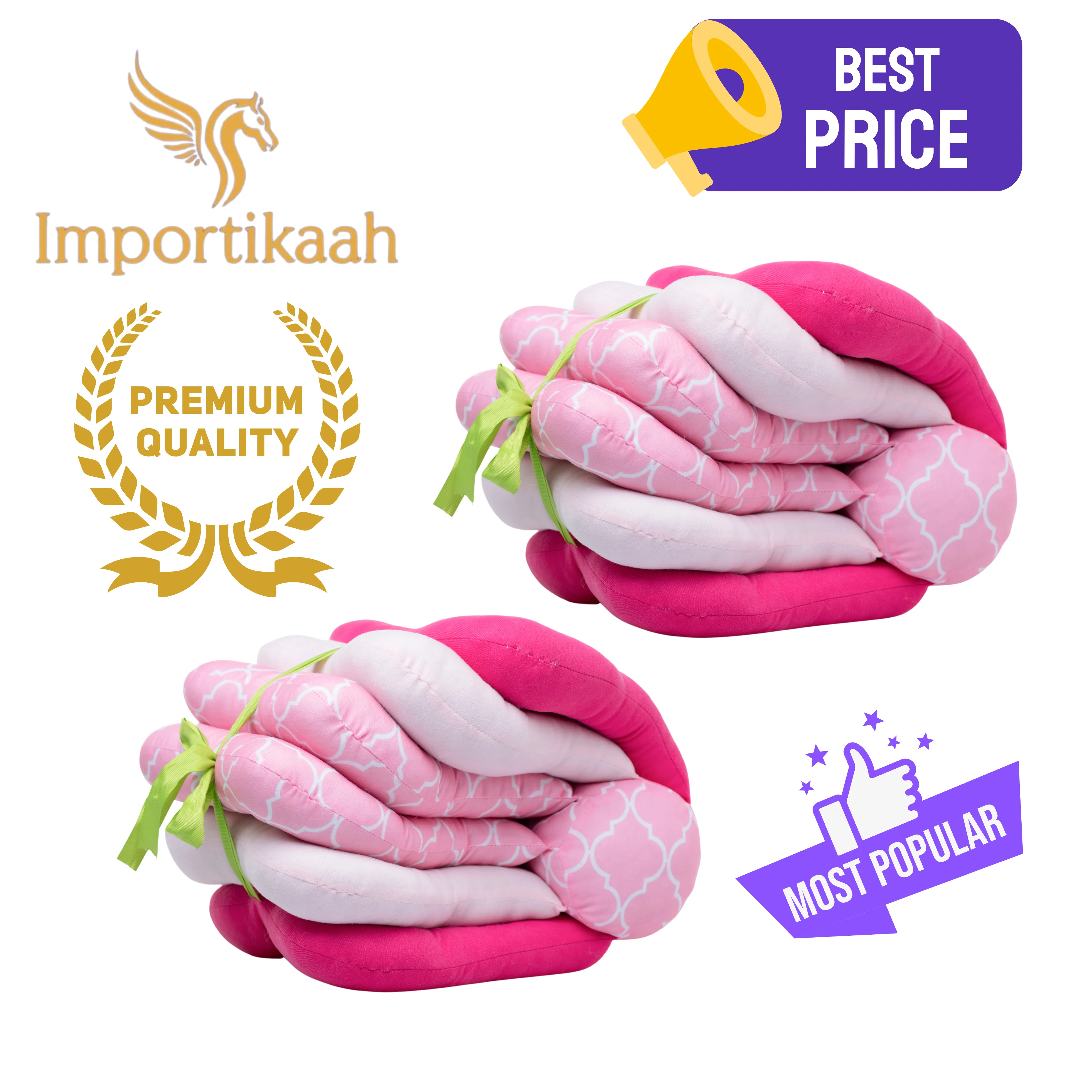 Importikaah Baby Breastfeeding Adjustable Pillow - 2 Pack: Comfort & Support for Nursing Moms