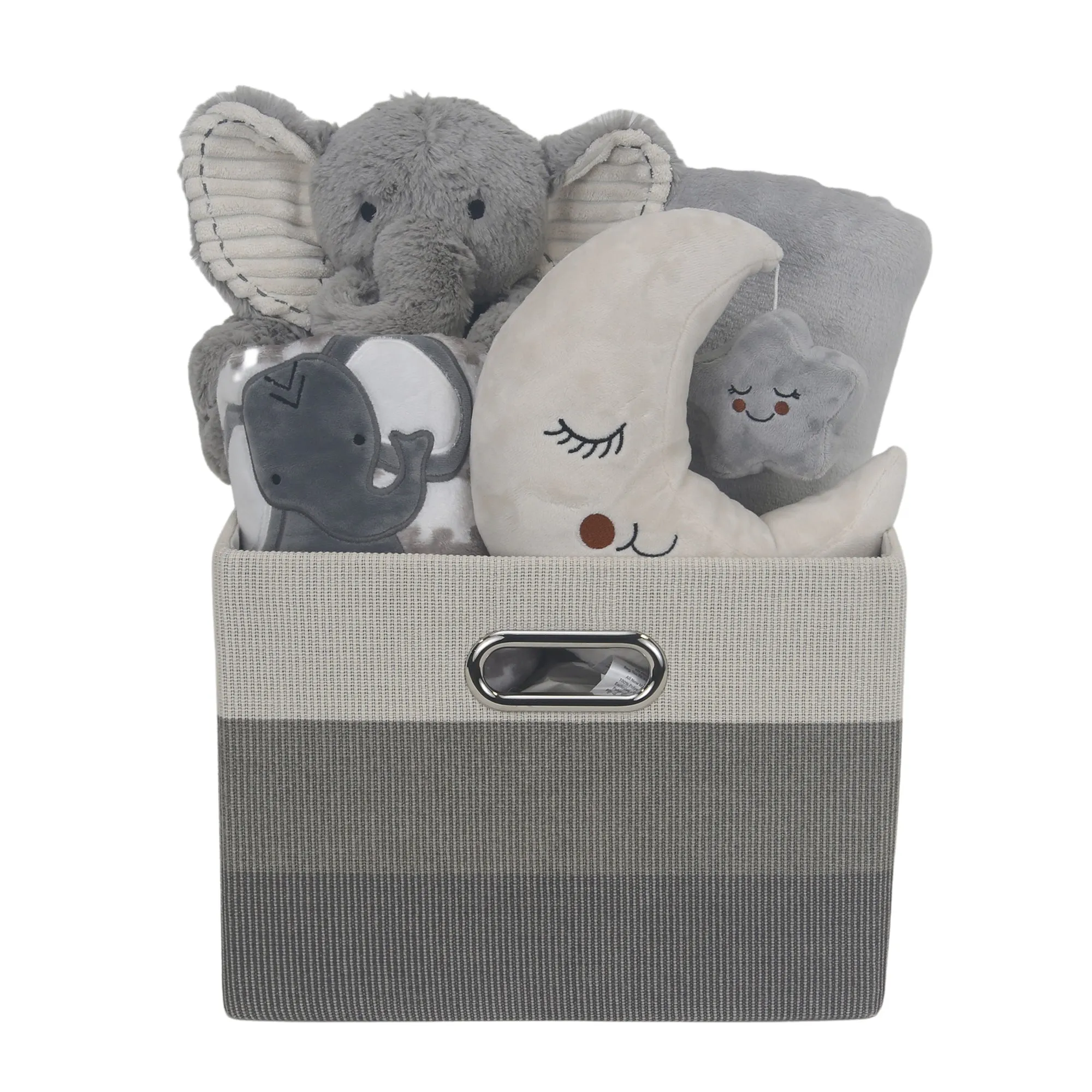 Luxury Gray 5-Piece Baby Gift Basket